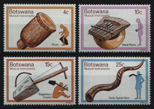 Botswana 1976 - Mi-Nr. 147-150 ** - MNH - Musikinstrumente