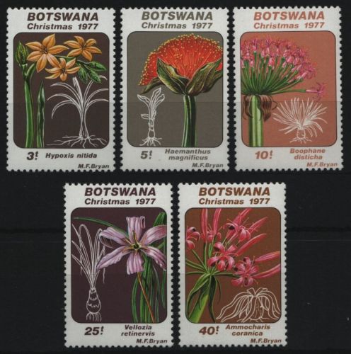 Botswana 1977 - Mi-Nr. 193-197 ** - MNH - Blumen / Flowers - Weihnachten / X-mas