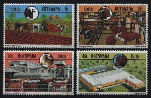 Botswana 1981 - Mi-Nr. 283-286 ** - MNH - Rinderzucht