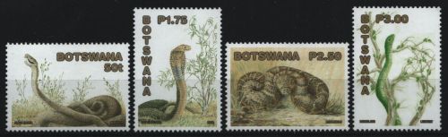 Botswana 2002 - Mi-Nr. 736-739 ** - MNH - Schlangen / Snakes