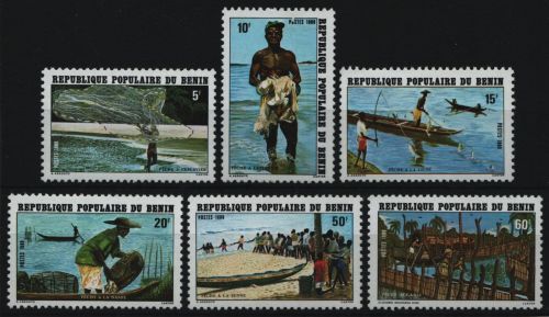 Benin 1980 - Mi-Nr. 236-241 ** - MNH - Fischfang