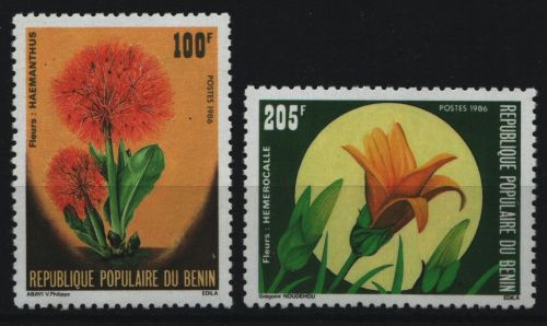 Benin 1986 - Mi-Nr. 444-445 ** - MNH - Blumen / Flowers