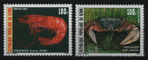 Benin 1987 - Mi-Nr. 457-458 ** - MNH - Krebstiere / Crustaceans