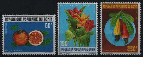 Benin 1990 - Mi-Nr. 491-493 ** - MNH - Früchte / Fruits