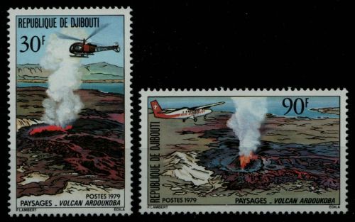 Dschibuti 1979 - Mi-Nr. 243-244 ** - MNH - Vulkan Ardoukoba
