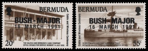 Bermuda 1991 - Mi-Nr. 594-595 ** - MNH - Schiffe / Ships