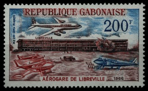 Gabun 1966 - Mi-Nr. 258 ** - MNH - Flughafen / Airport