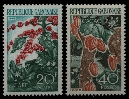 Gabun 1968 - Mi-Nr. 313-314 ** - MNH - Früchte / Fruits
