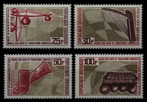 Gabun 1969 - Mi-Nr. 333-336 ** - MNH - Musikinstrumente