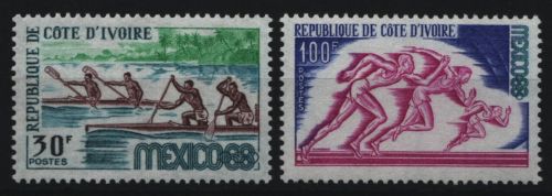 Elfenbeinküste 1968 - Mi-Nr. 331-332 ** - MNH - Olympia Mexiko
