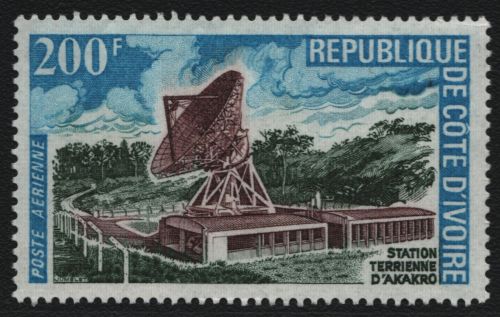 Elfenbeinküste 1972 - Mi-Nr. 419 ** - MNH - Erdfunkstelle