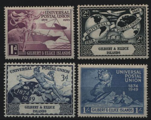 Gilbert und Ellice 1949 - Mi-Nr. 54-57 ** - MNH - UPU