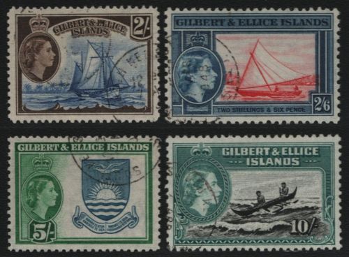 Gilbert und Ellice 1956 - Mi-Nr. 67-70 gest / used - Höchstwerte aus Satz
