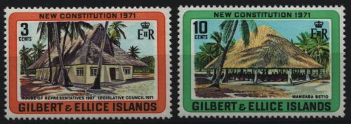 Gilbert und Ellice 1971 - Mi-Nr. 183-184 ** - MNH - Neue Verfassung