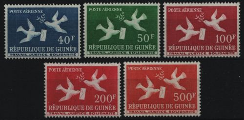 Guinea 1959 - Mi-Nr. 26-30 ** - MNH - Vögel / Birds