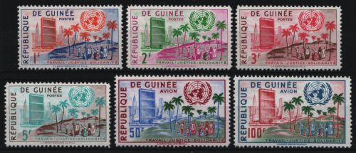 Guinea 1959 - Mi-Nr. 31-36 ** - MNH - Mitglied der UNO