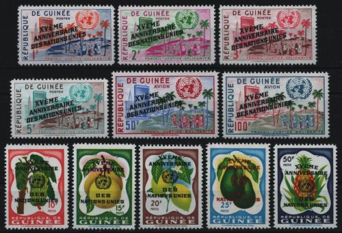 Guinea 1960 - Mi-Nr. 56-66 ** - MNH - 15 Jahre UNO