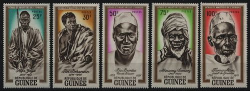 Guinea 1962 - Mi-Nr. 138-142 ** - MNH - Helden / Heroes