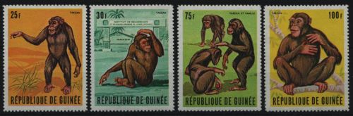Guinea 1969 - Mi-Nr. 532-535 ** - MNH - Affen / Monkeys