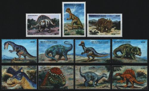 Guinea 1999 - Mi-Nr. 2348-2350 & 2351-2358 ** - MNH - Prähistorische Tiere