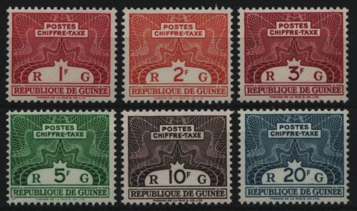 Guinea - Porto 1960 - Mi-Nr. 7-12 ** - MNH - Ornament