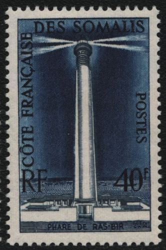 Französische Somaliküste 1956 - Mi-Nr. 313 ** - MNH - Leuchttürme / Lighthouses