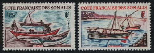 Französische Somaliküste 1964 - Mi-Nr. 358-359 ** - MNH - Boote / Boats