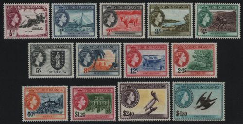 Jungferninseln 1956 - Mi-Nr. 111-123 * - MH - Queen Elisabeth II
