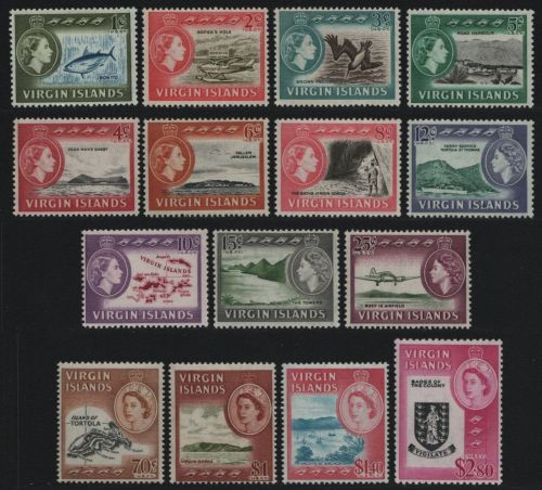 Jungferninseln 1964 - Mi-Nr. 140-154 ** - MNH - Freimarken / Definitives
