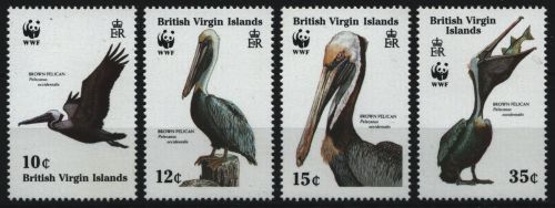 Jungferninseln 1988 - Mi-Nr. 637-640 ** - MNH - Vögel / Birds