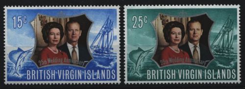 Jungferninseln 1972 - Mi-Nr. 237-238 ** - MNH - Silberhochzeit