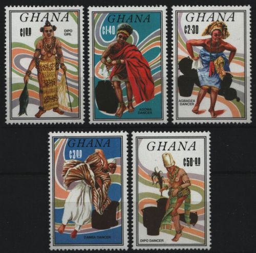 Ghana 1984 - Mi-Nr. 1066-1070 ** - MNH - Tanzkostüme
