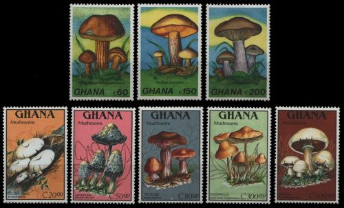 Ghana 1989 - Mi-Nr. 1287-1294 ** - MNH - Pilze / Mushrooms