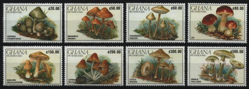 Ghana 1990 - Mi-Nr. 1449-1456 ** - MNH - Pilze / Mushrooms