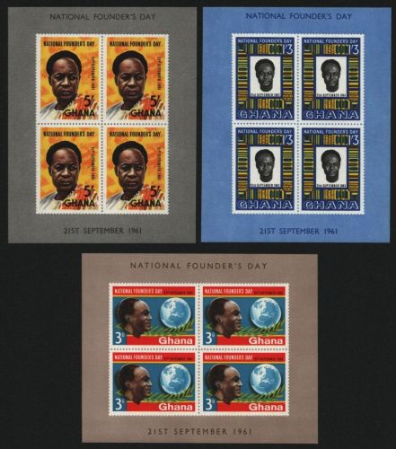 Ghana 1961 - Mi-Nr. Block 3-5 ** - MNH - Kwame Nkrumah