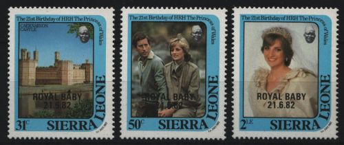 Sierra Leone 1982 - Mi-Nr. 679-681 ** - MNH - Geburt von Prinz William