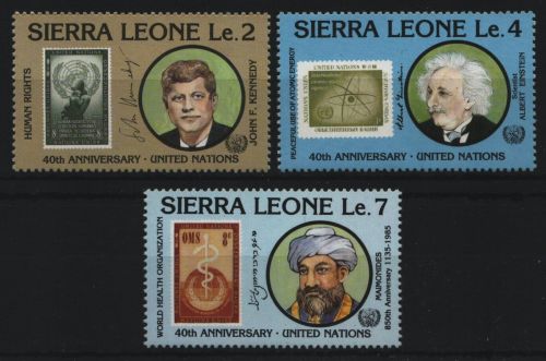 Sierra Leone 1985 - Mi-Nr. 866-868 ** - MNH - Marke auf Marke