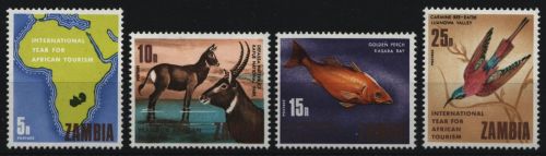 Sambia 1969 - Mi-Nr. 57-60 ** - MNH - Fauna