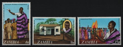 Sambia 1974 - Mi-Nr. 120-122 ** - MNH - Präsident Kaunda