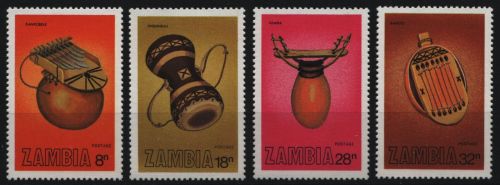 Sambia 1981 - Mi-Nr. 264-267 ** - MNH - Musikinstrumente