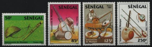 Senegal 1985 - Mi-Nr. 844-847 ** - MNH - Musikinstrumente