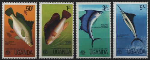 Uganda 1977 - Mi-Nr. 149-152 ** - MNH - Fische / Fish