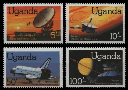 Uganda 1982 - Mi-Nr. 324-327 ** - MNH - Raumfahrt / Space
