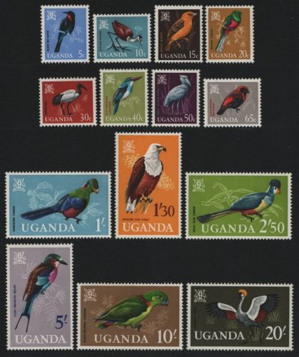 Uganda 1965 - Mi-Nr. 87-100 ** - MNH - Vögel / Birds (III)