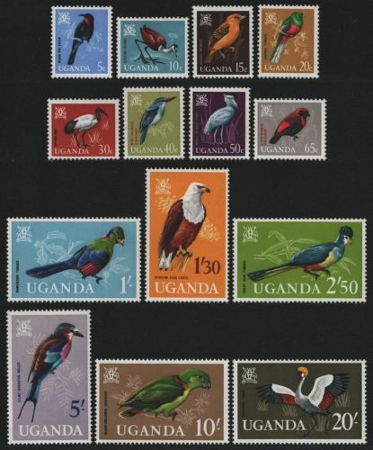 Uganda 1965 - Mi-Nr. 87-100 ** - MNH - Vögel / Birds (IV)