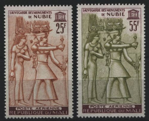 Mali 1964 - Mi-Nr. 81-82 ** - MNH - Nubische Denkmäler