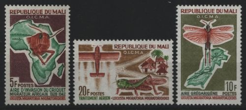 Mali 1964 - Mi-Nr. 83-85 ** - MNH - Insekten / Insects