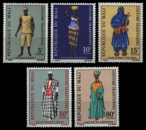 Mali 1971 - Mi-Nr. 279-283 ** - MNH - Trachten / Costumes