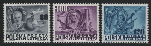 Polen 1948 - Mi-Nr. 515-517 ** - MNH - Verfassung der USA (II)