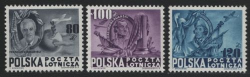 Polen 1948 - Mi-Nr. 515-517 ** - MNH - Verfassung der USA (V)